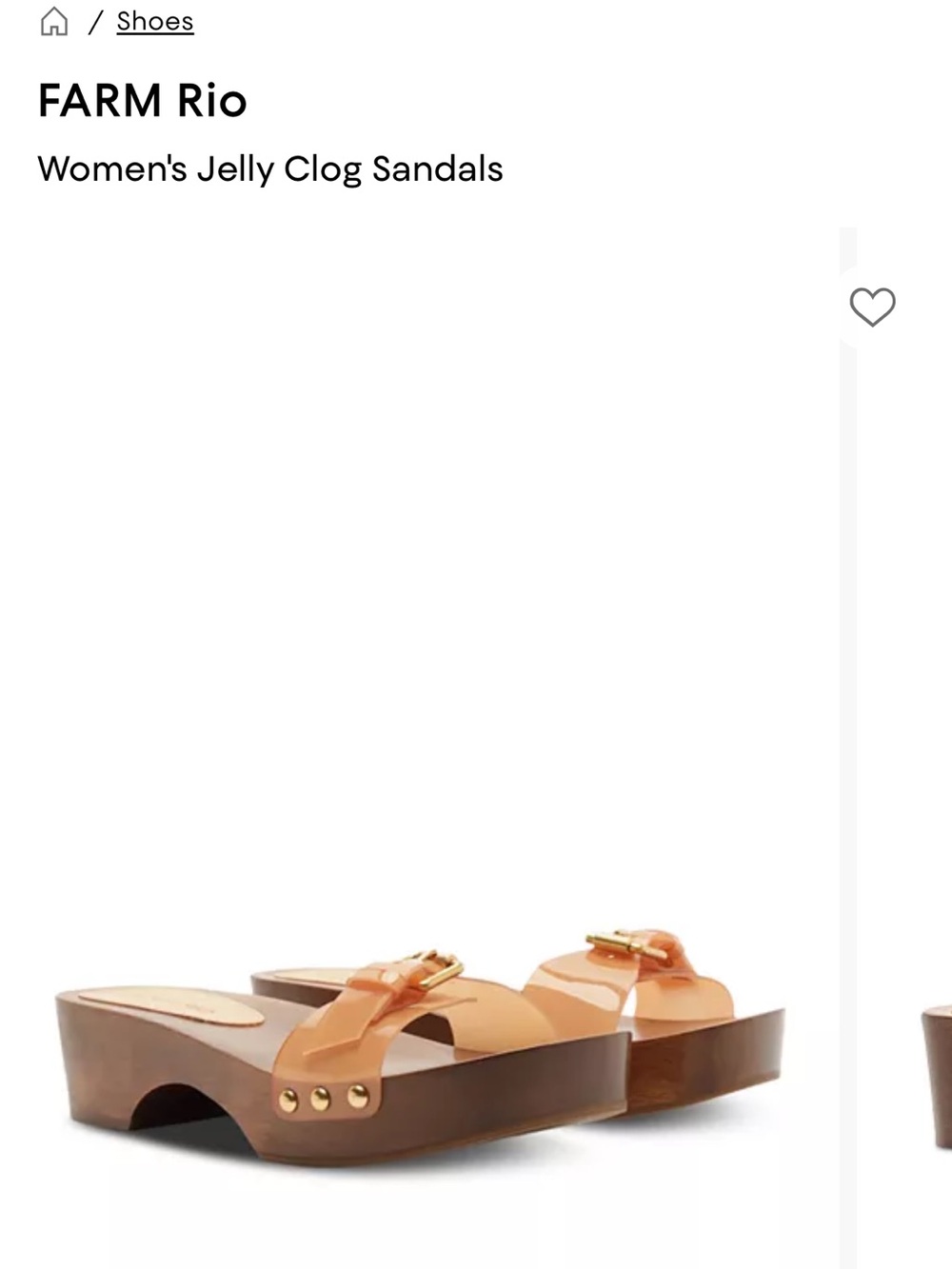FARM Rio Jelly Clog Sandals with Gold Buckles-studded details